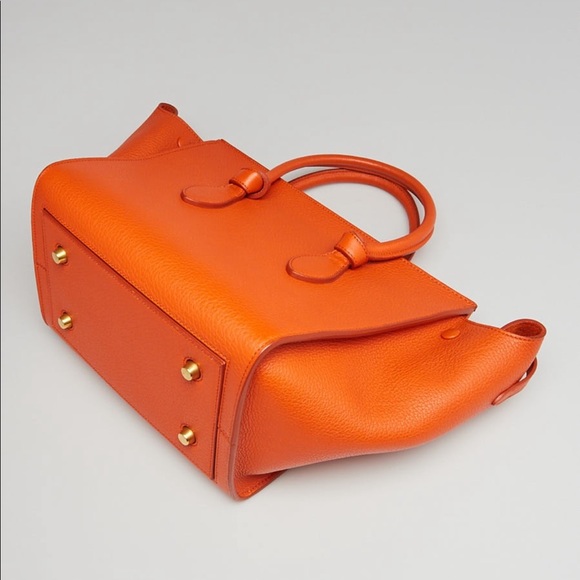 Celine Burned Orange Pebbled calfskin leather tie tote bag ( Rare 🧡) - Picture 10 of 13